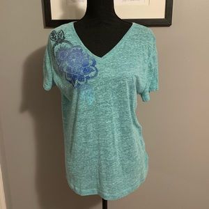 🎄Danskin Active Tee Blue Green XXL